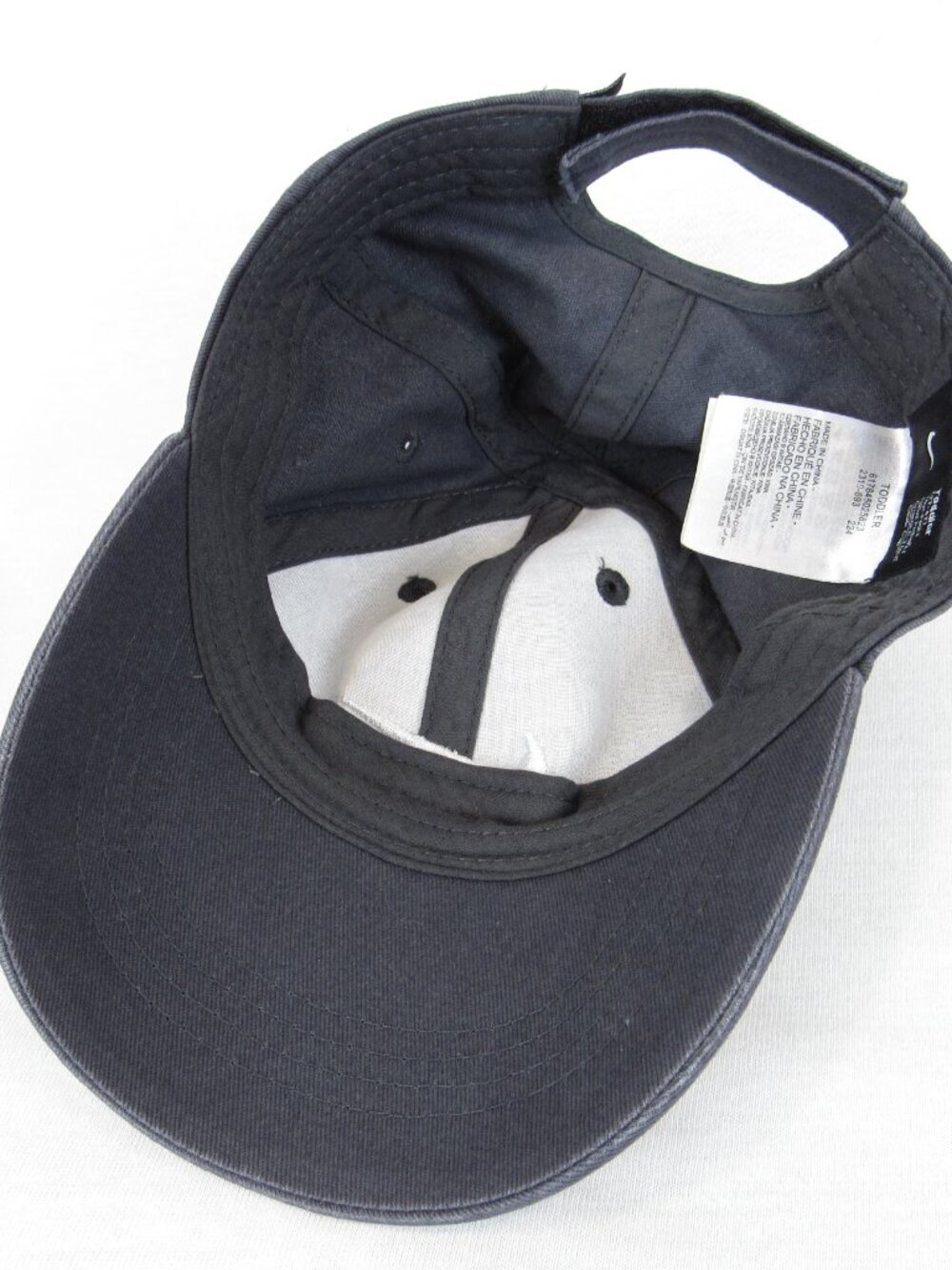 Nike Boys Toddler 2T-4T Cap Swoosh 100% Cotton Adjustable Baseball Gray Hat - Picture 6 of 10